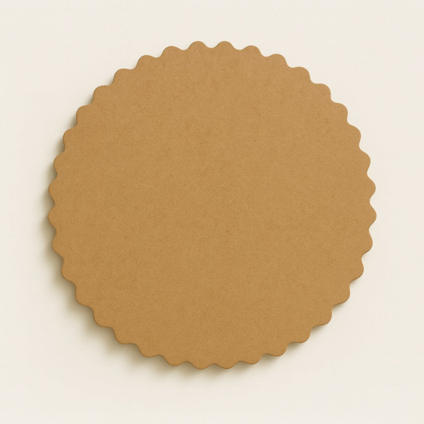 Wavy Edge Round MDF Name Plate Art Base-(12/14/15/16/18/20/22/24)Ideal For Resin Art And DIY Projects - Without Primer & With White/Black Primer