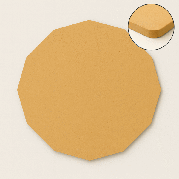 Smooth Edge Dodecagon MDF Plain Art Base (Medium Size- 18/20/22/24 inch)- Ideal For Resin Art And DIY Projects - Without Primer & With White/Black Primer