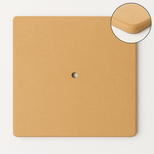 Smooth Edge Rounded Corner Square MDF Clock Base (Large Size- 18/20/22/24 inch) - Ideal For Resin Art And DIY Projects - Without Primer & With White/Black Primer