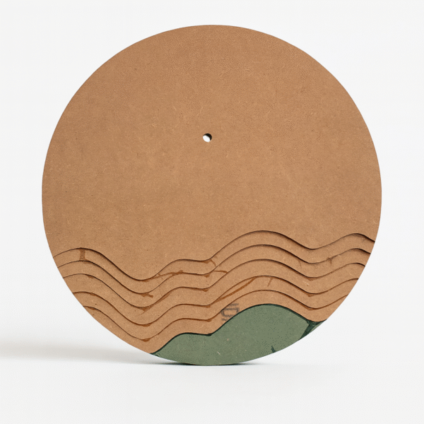 Round Multilayer Clock Base With Wavy Layers - Best for Ocean Effect Resin Art(Size-15/18 inch) - Ideal For Resin Art And DIY Projects - Without Primer & With White/Black Primer