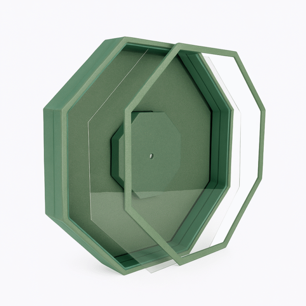 Cavity Clock (Octagon Shape) HDF Base with Acrylic Lead for Resin Art(Size-14/16/18 inch) - Ideal For Resin Art And DIY Projects - Without Primer & With White/Black Primer