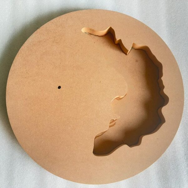 Agate Round MDF Clock Base with Machine Slot ( 18/21/24 Inch ) -Ideal For Resin Art And DIY Projects – Without Primer & With White/Black Primer