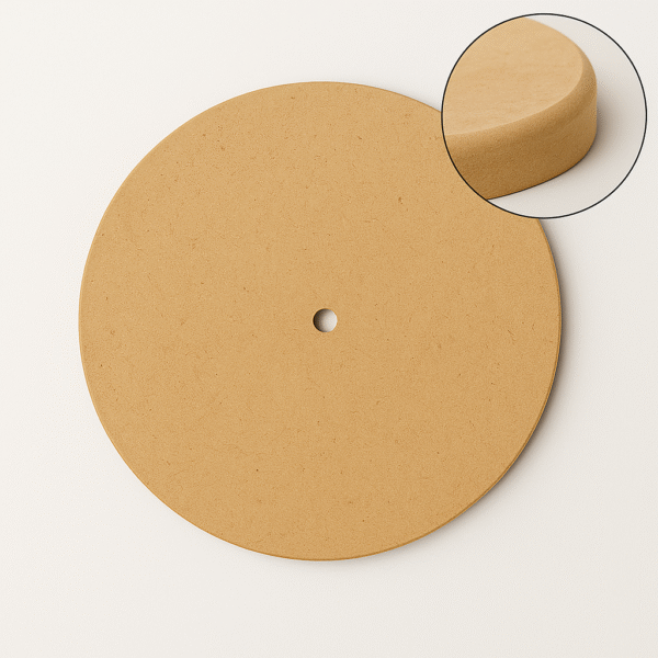 Smooth Edge Round MDF Clock Base (Medium Size- 12/14/15/16 inch)- Ideal For Resin Art And DIY Projects - Without Primer & With White/Black Primer