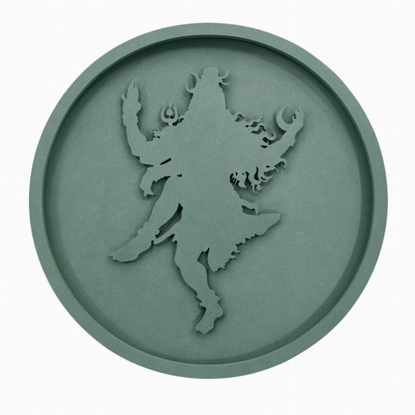 Lord Shiva Cutout With Light Slot Border Frame