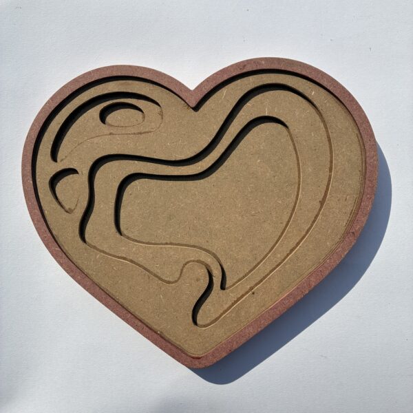 Multilayer Wall Art Frame Heart Shape - Round Art Masterpiece base for Resin Artist and Craft Hobby - DIY Gift