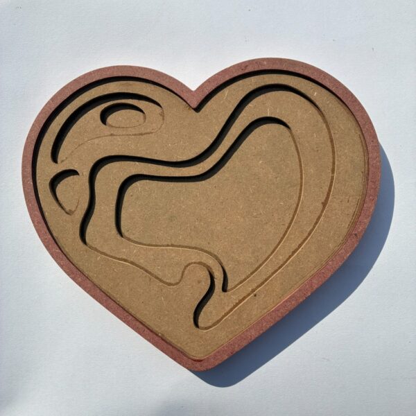 Heart Shape Multi Layer Wall Art Base - Ideal For Resin Art and Name Plates DIY Projects