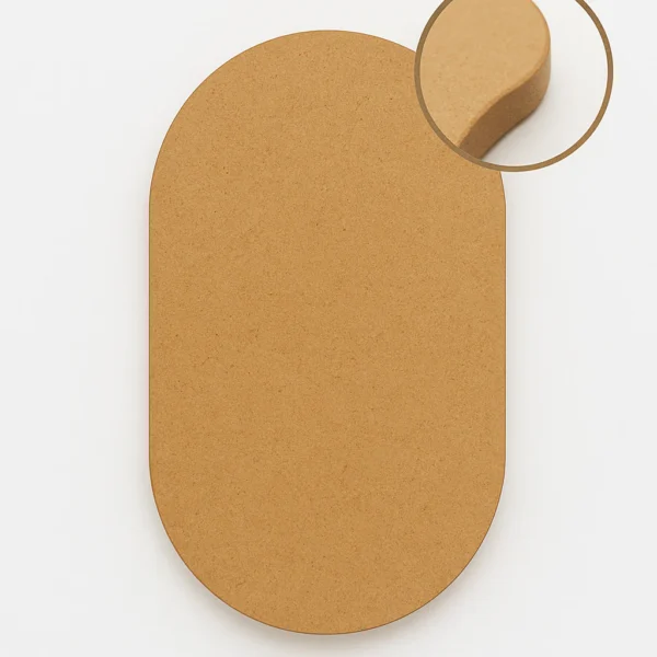 Oval Rectangular MDF Plain Art Base - Ideal For Resin Art and Name Plates DIY Projects