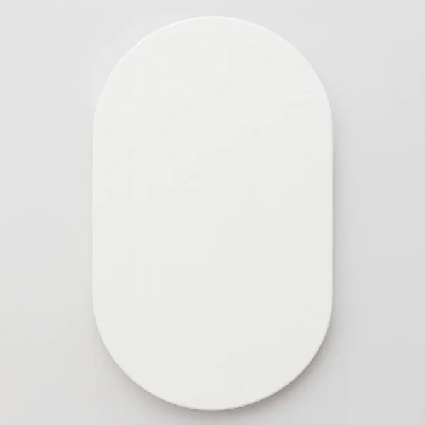 Oval Rectangular HDF Plain Art Base Preprimered White - Black (Sharp Edges ) - Ideal For Resin Art and Name Plates DIY Projects