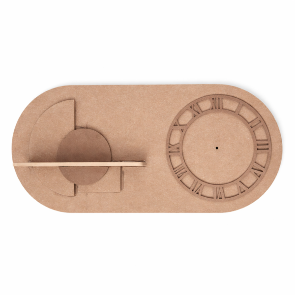 Kocha's Noble Wall Clock With Show Piece Stand - Ideal for Artists - Without Primer & With White/Black Primer