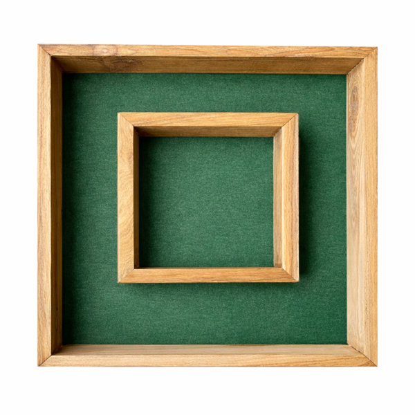 2 in 1 "Square Shape" Flower PreservationVarmala Box With HDF Base at Bottom– Elegant Wooden Memory Keepsake