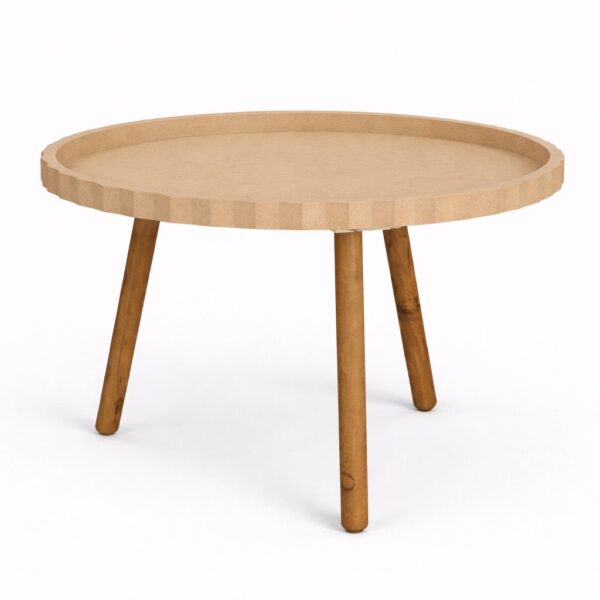 Flutted Border Pond Coffee Table MDF Base for Table Resin Art - White Primer & Black Primer DIY Projects,Hobbies