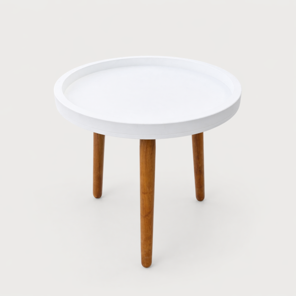 Round MDF Pond Coffee Table Base for Resin Art With 1" Working Depth - DIY Decor - White Primered