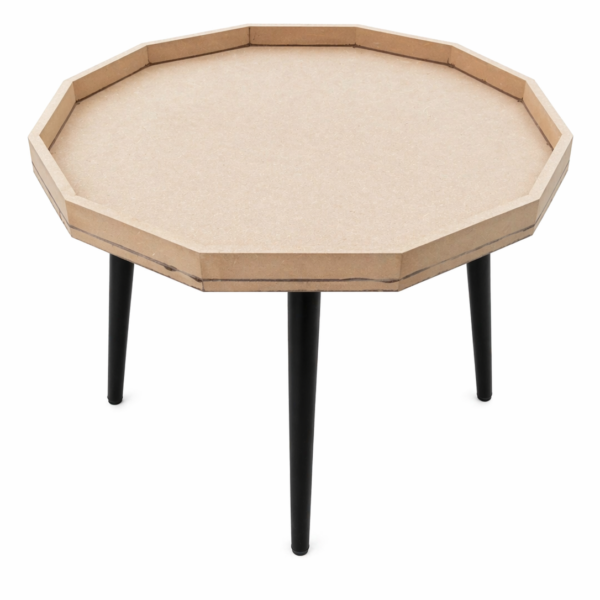 Dodecagone Pond Coffee Table MDF Base for Table Resin Art - White Primer & Black Primer DIY Projects,Hobbies