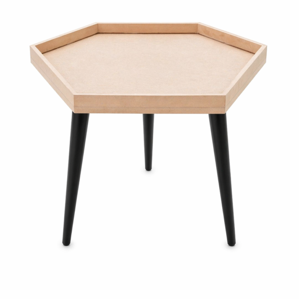 Hexagone Pond Coffee Table MDF Base for Table Resin Art - White Primer & Black Primer DIY Projects,Hobbies