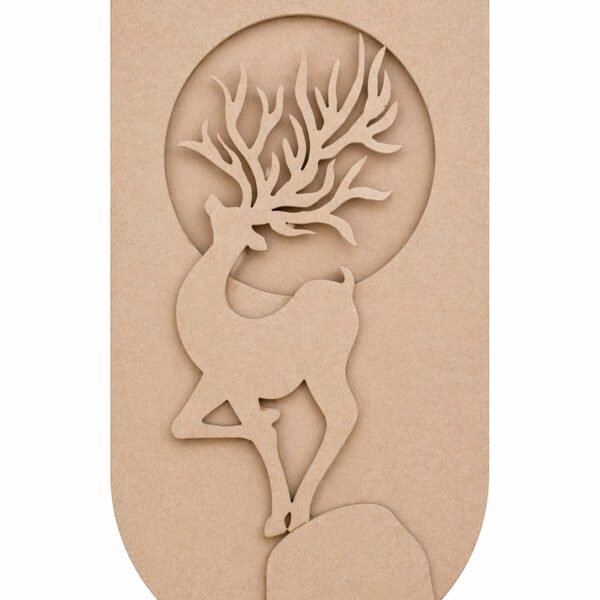 Eternal Deer MDF Layered Art Panel - Ideal For Wall Art Decor - Primered/Without Primered