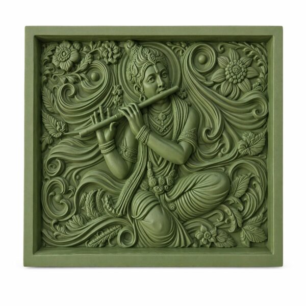 "Shree Krishna" 3D Art Base For Wall ARt and Temple