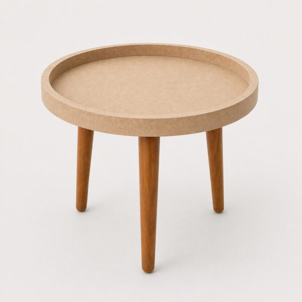 Thick Borderd Round Pond Coffee Table MDF Base for Table Resin Art - White Primer & Black Primer DIY Projects,Hobbies