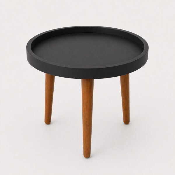 Round MDF Pond Coffee Table Base for Resin Art With 1" Working Depth - DIY Decor - Black Primered
