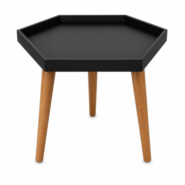 Hexagone MDF Pond Coffee Table Base for Resin Art With 1" Working Depth - DIY Decor - Black Primered