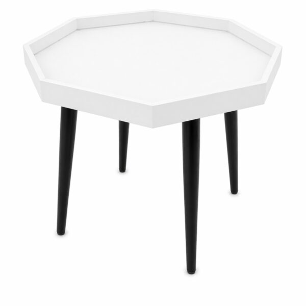 Octagone MDF Pond Coffee Table Base for Resin Art With 1" Working Depth - DIY Decor - White Primered