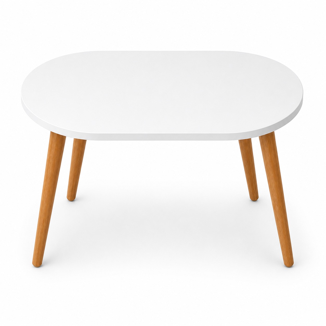 44d56dbd-861d-4238-b4d2-a3c610caf2a7 Capsule Shaped HDF Coffee Table Base for Resin Art -White Primered - DIY Decor - Image 1