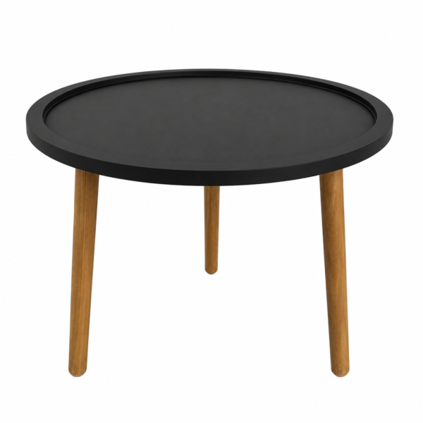 Round MDF Pond Coffee Table Base for Resin Art With 1/2" Working Depth - DIY Decor - Black Primered