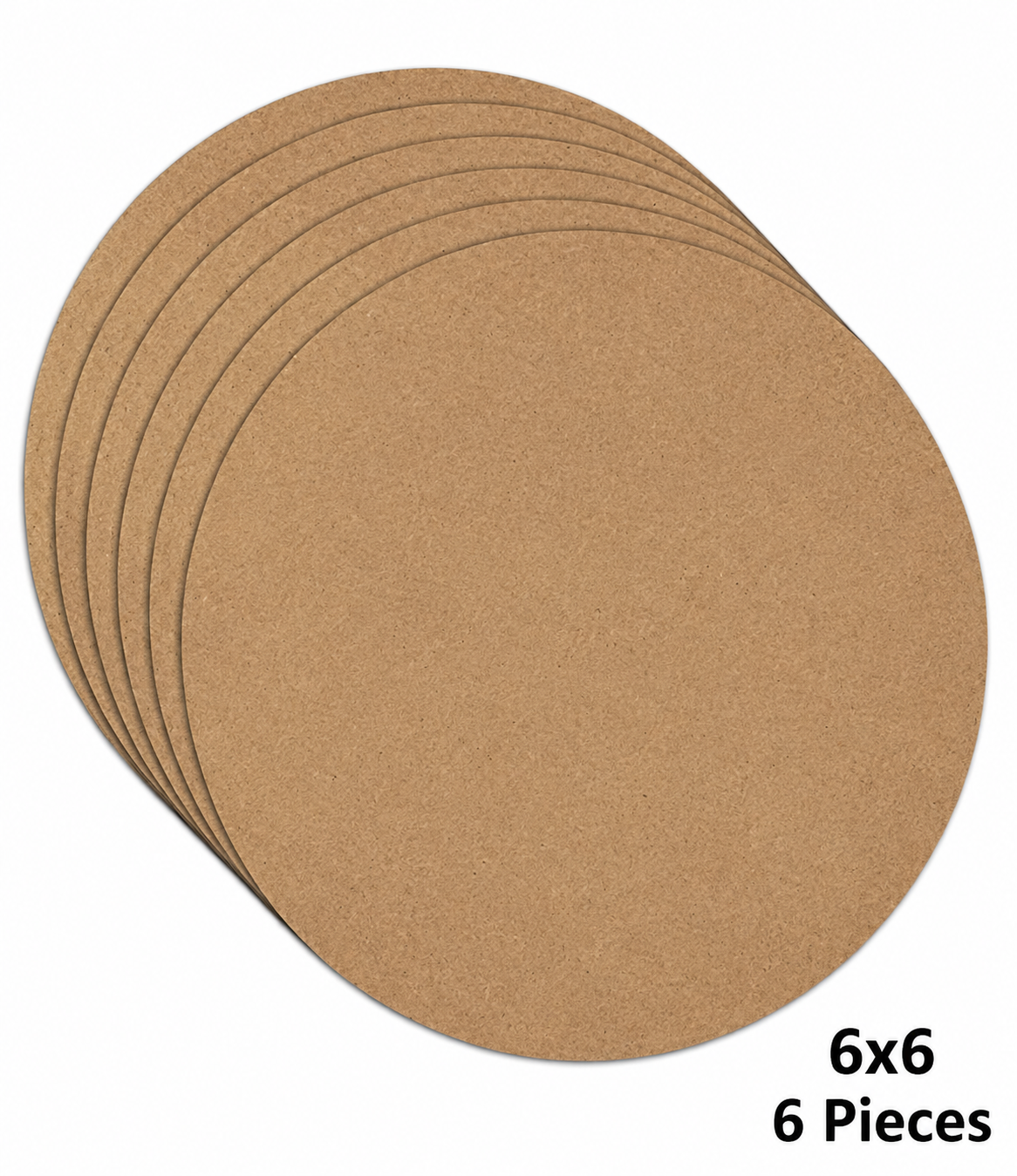 773926be-09a3-478b-8e96-64c8aed9955e MDF - 6 Piece - 6 x 6 Inch Round MDF Boards for Art and Craft, Wood Round MDF Sheets for Craft Work, DIY MDF Cutouts - Variety in Canvas MDF Cutting - Image 1