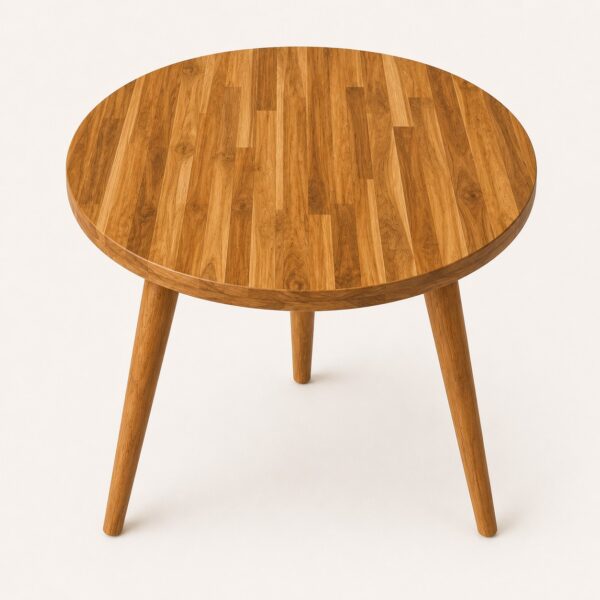 Round Teakwood Plain Coffee Table Base for Resin Art - DIY Decor