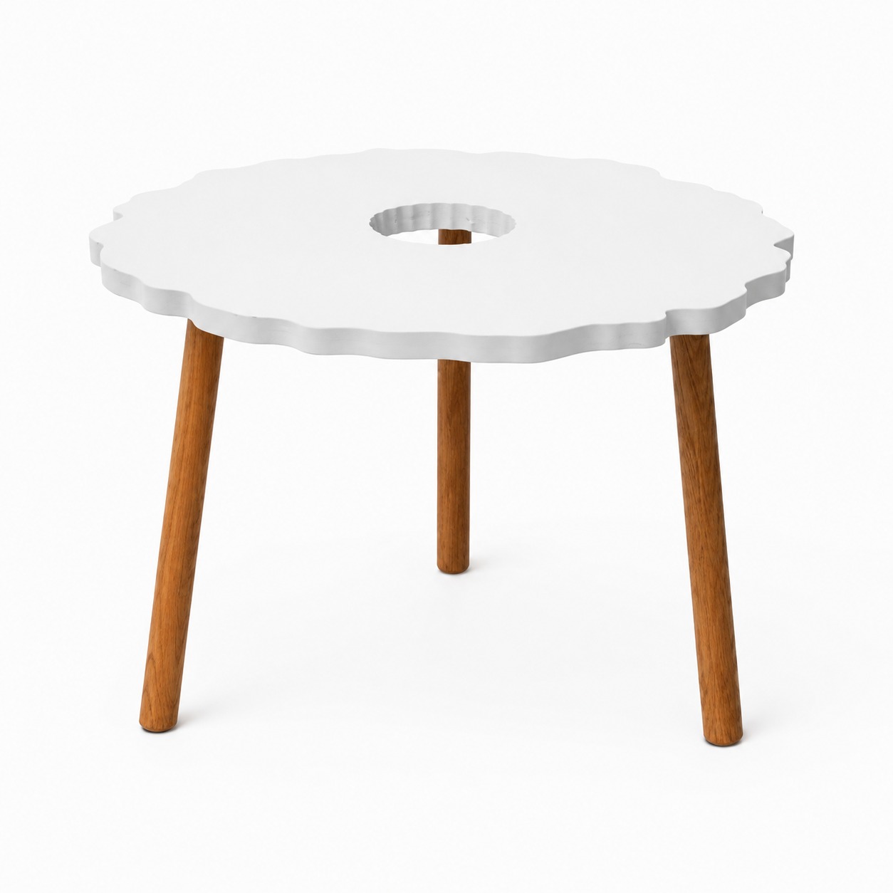 WhatsApp Image 2026-06-05 at 08.32.43 (1) Irregualr Round Geode Shape HDF Coffee Table Base for Resin Art - DIY Decor - White Primered - Image 1