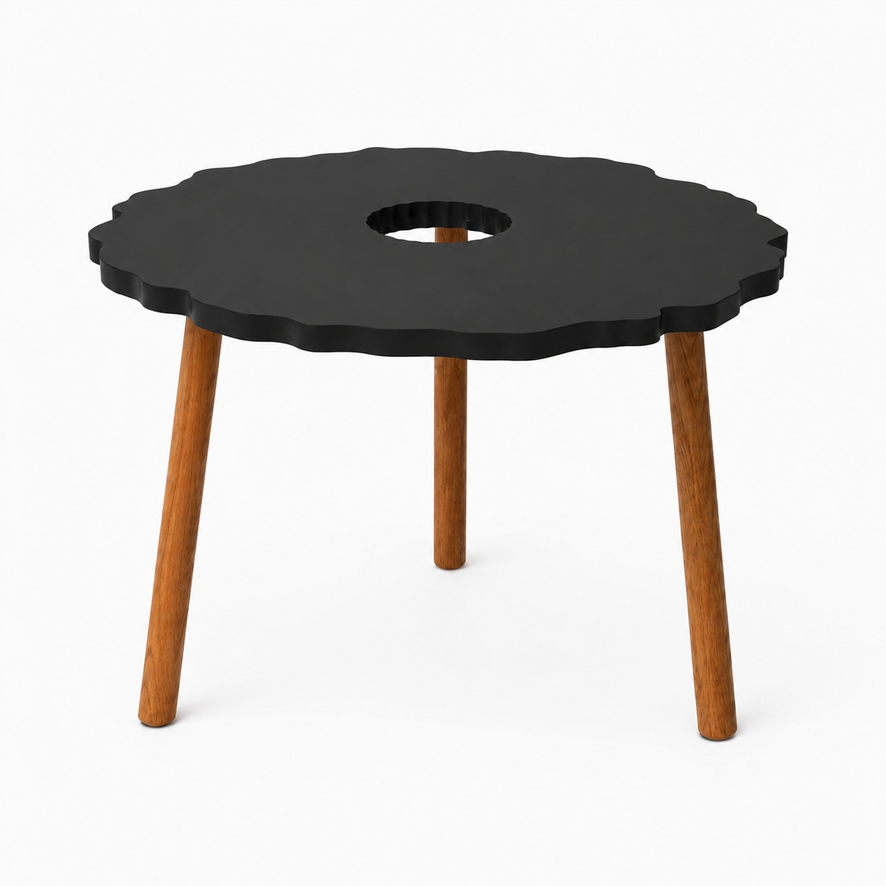 WhatsApp Image 2026-06-05 at 08.32.43 Irregualr Round Geode Shape HDF Coffee Table Base for Resin Art - DIY Decor - Black Primered - Image 1