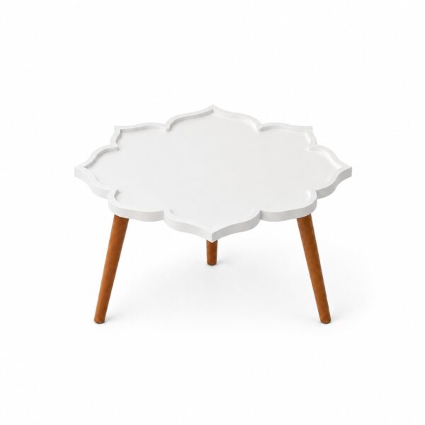 Lotus Petal Borderd MDF Pond Coffee Table Base for Resin Art - DIY Decor - White Primered