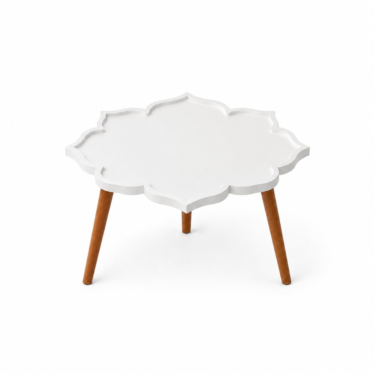 WhatsApp Image 2026-06-10 at 12.03.51 (4) Lotus Petal Borderd MDF Pond Coffee Table Base for Resin Art - DIY Decor - White Primered - Image 1