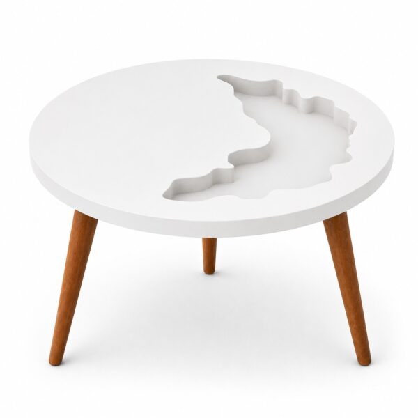MDF Agate Cavity Pond Coffee Table Base for Resin Art - DIY Decor - White Primered