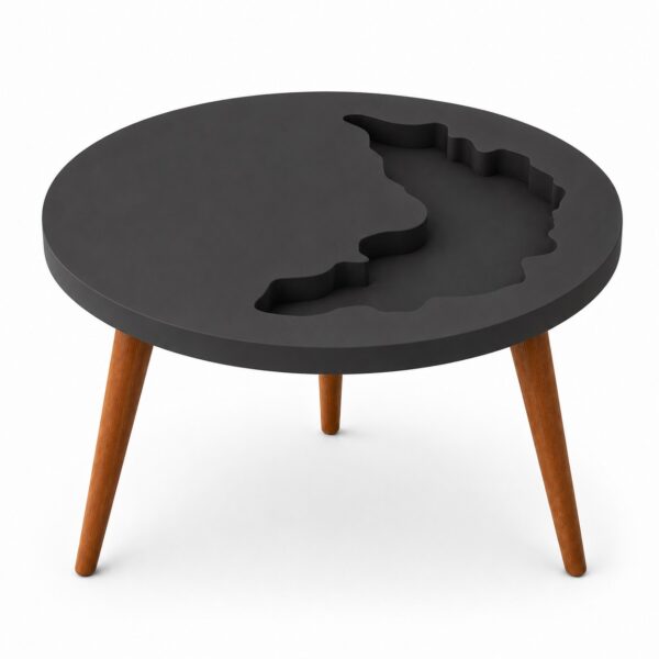 MDF Agate Cavity Pond Coffee Table Base for Resin Art - DIY Decor - Black Primered
