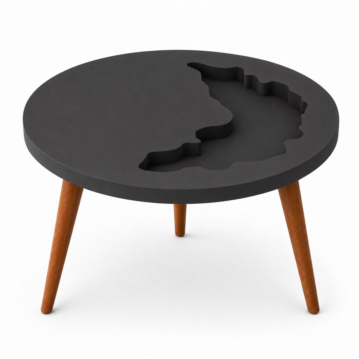 WhatsApp Image 2026-06-10 at 15.53.45 (2) MDF Agate Cavity Pond Coffee Table Base for Resin Art - DIY Decor - Black Primered - Image 1