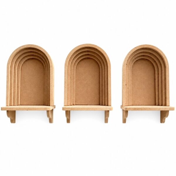 StepWell Arch Stand Base For Home Decor DIY Projects and Art - 3 Pc Set