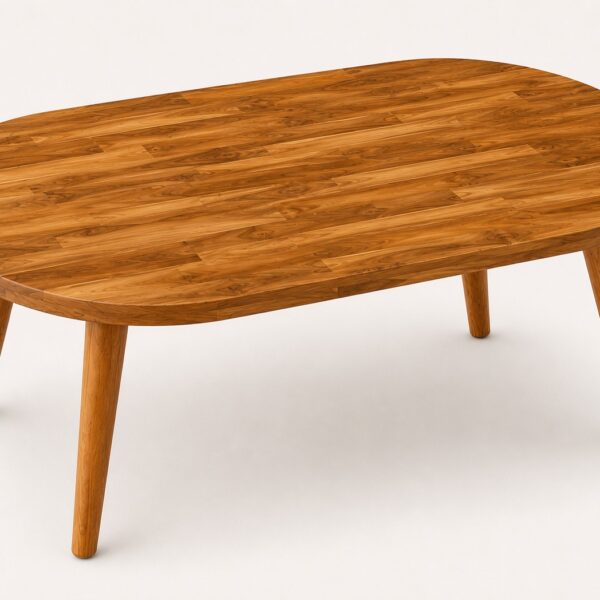 Capsule Shaped Teakwood Coffee Table Base for Resin Art - DIY Decor