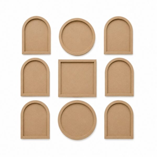 9 Piece MultiShape Cavity Art Base - Ideal For DIY Art Craft